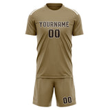 Custom Light Khaki Brown Soccer Jersey