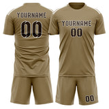 Custom Light Khaki Brown Soccer Jersey