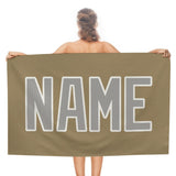 Custom Light Khaki Gray Beach Towel