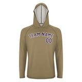 Custom Light Khaki Purple UV-Hoodie