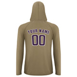 Custom Light Khaki Purple UV-Hoodie