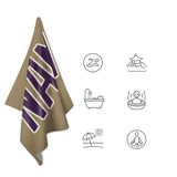 Custom Light Khaki Purple Beach Towel