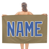 Custom Light Khaki Sky Blue Beach Towel