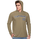 Custom Light Khaki Navy UV-Hoodie