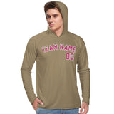 Custom Light Khaki Pink UV-Hoodie