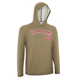 Custom Light Khaki Red UV-Hoodie