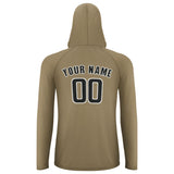 Custom Light Khaki Black UV-Hoodie