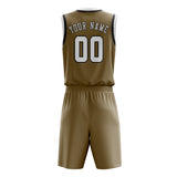 Custom Light Khaki White Basketball Set