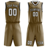 Custom Light Khaki White Basketball Set