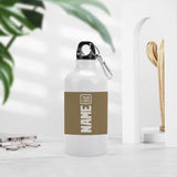 Custom Light Khaki White Sports Bottle
