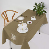 Custom Light Khaki White Square Table Cloth