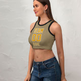 Custom Light Khaki Yellow Sleeveless Tank Top