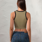 Custom Light Khaki Yellow Sleeveless Tank Top
