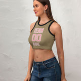 Custom Light Khaki Light Pink Sleeveless Tank Top