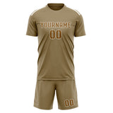 Custom Light Khaki Khaki Soccer Jersey