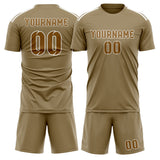 Custom Light Khaki Khaki Soccer Jersey
