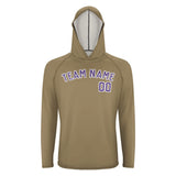 Custom Light Khaki Light Purple UV-Hoodie