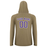 Custom Light Khaki Light Purple UV-Hoodie