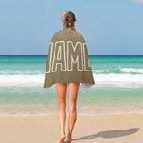 Custom Light Khaki Light Khaki Beach Towel