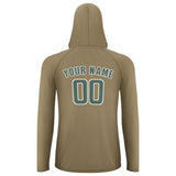 Custom Light Khaki Blue Green UV-Hoodie