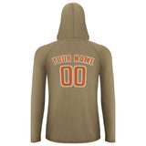 Custom Light Khaki Orange UV-Hoodie