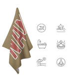 Custom Light Khaki Copper Rose Beach Towel