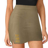 Custom Light Khaki Yellow A-Line Skort