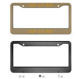 Custom Light Khaki Yellow License Plate Frame