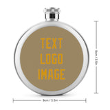 Custom Light Khaki Yellow Hip Flask