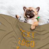 Custom Light Khaki Yellow Pet Blanket