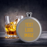 Custom Light Khaki Yellow Hip Flask