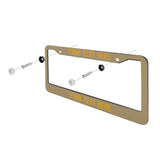 Custom Light Khaki Yellow License Plate Frame