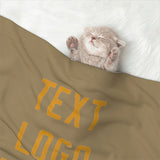 Custom Light Khaki Yellow Pet Blanket
