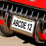 Custom Light Khaki Yellow License Plate Frame