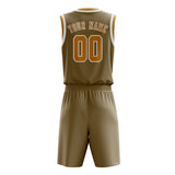 Custom Light Khaki Yellow Basketball Set