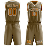 Custom Light Khaki Yellow Basketball Set