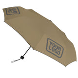 Custom Light Khaki Dark Grey Automatic Umbrella
