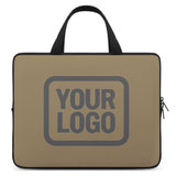 Custom Light Khaki Dark Grey Laptop Bag