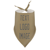Custom Light Khaki Dark Grey Pet Scarf