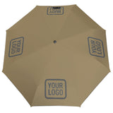 Custom Light Khaki Dark Grey Automatic Umbrella