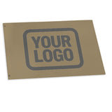 Custom Light Khaki Dark Grey Flag