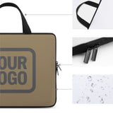 Custom Light Khaki Dark Grey Laptop Bag