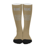 Custom Light Khaki Gray Knee-High Sock