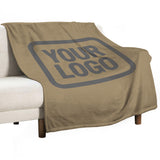 Custom Light Khaki Dark Grey Blanket