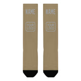 Custom Light Khaki Gray Knee-High Sock