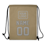 Custom Light Khaki Gray Drawstring Bag