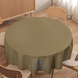 Custom Light Khaki Gray Round Table Cloth