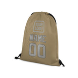 Custom Light Khaki Gray Drawstring Bag
