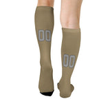 Custom Light Khaki Gray Knee-High Sock