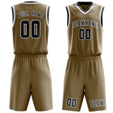 Custom Light Khaki Dark Grey Basketball Set